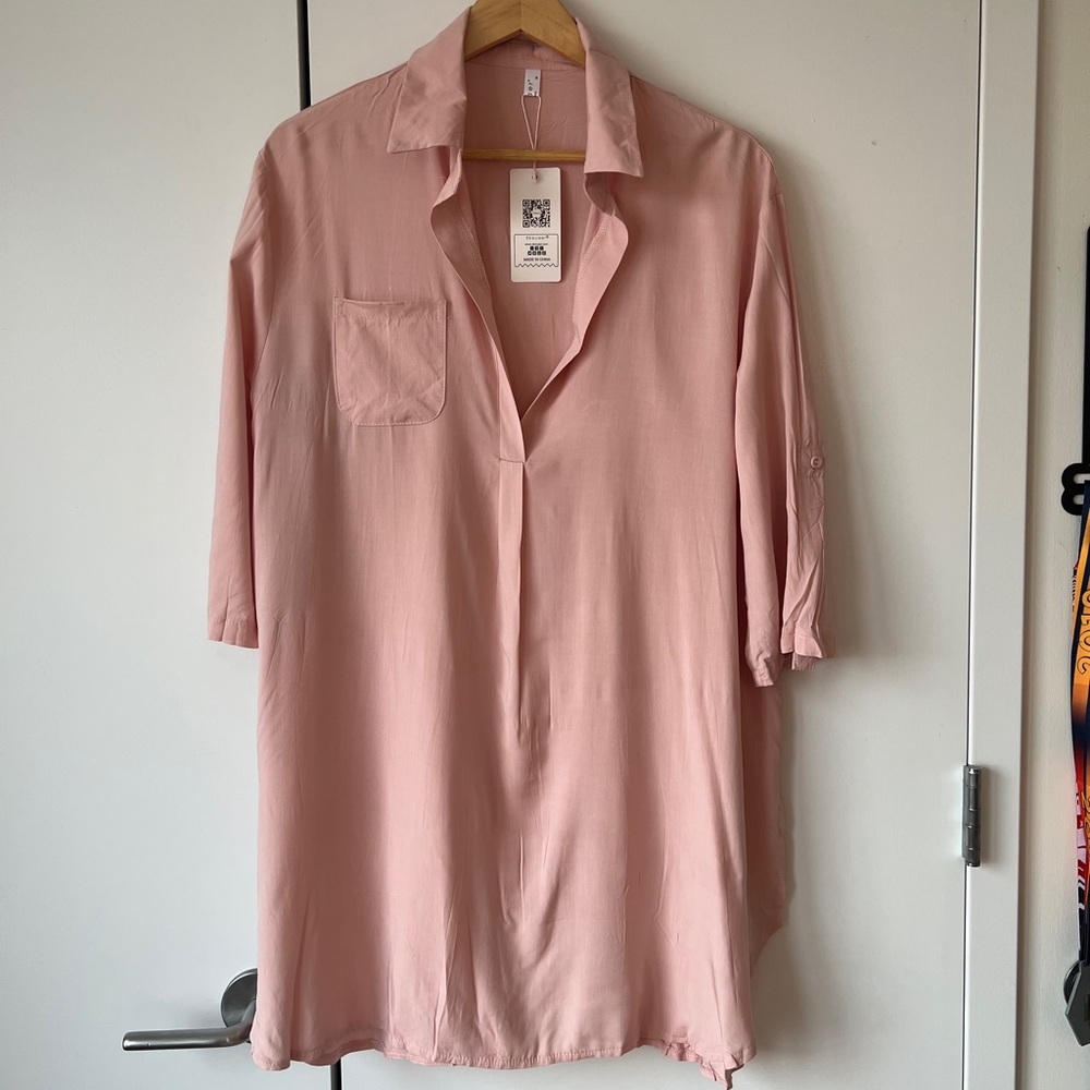 Dusty rose beach cover up